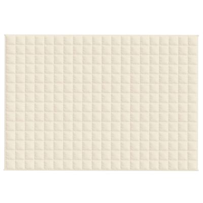 vidaXL Κουβέρτα Βαρύτητας Ανοιχτό Κρεμ 135 x 200 εκ. 6 κ. Υφασμάτινη