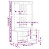vidaXL Δέντρο χωλ "SANDNES" 87x40x159,5 εκ. Πεύκο μασίφ ξύλο