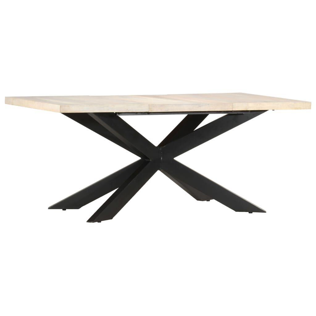 vidaXL Τραπεζαρία 180 x 90 x 76 εκ. από Μασίφ Ξεβαμμένο Ξύλο Μάνγκο