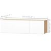 vidaXL Έπιπλα Τηλεόρασης 2 τεμ. Λευκό/Δρυς 120x40x34 εκ. Επεξ. Ξύλο