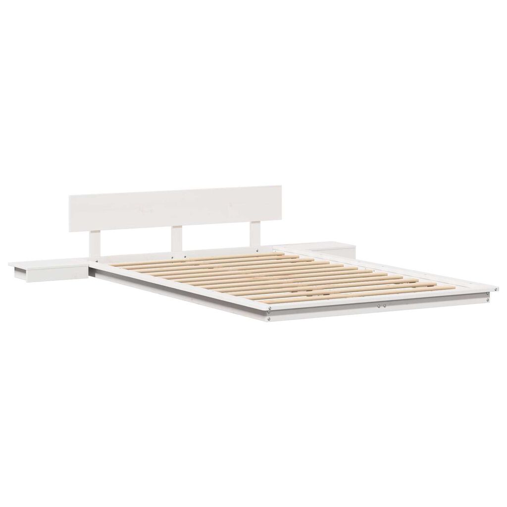 vidaXL Σκελετός Κρεβατιού Λευκό 120 x 190 cm ξύλο