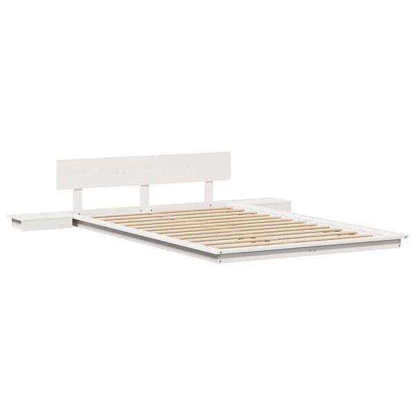 vidaXL Σκελετός Κρεβατιού Λευκό 120 x 190 cm ξύλο