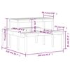 vidaXL Τραπέζι Πικνίκ 110 x 134 x 75 εκ. από Εμποτισμένο Ξύλο Πεύκου