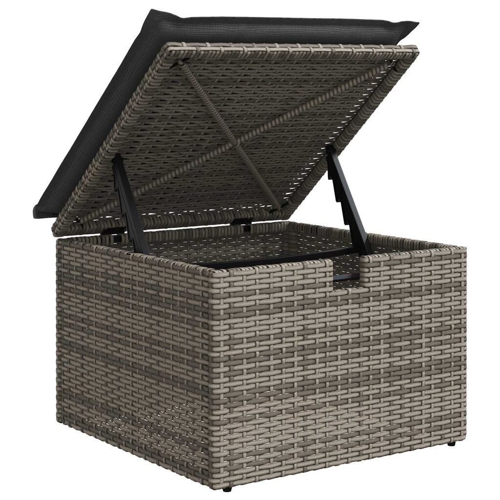 vidaXL Σετ Καναπέ Κήπου 6 pcs Γκρι 55 x 62 x 69 εκ Πολυ ράταν
