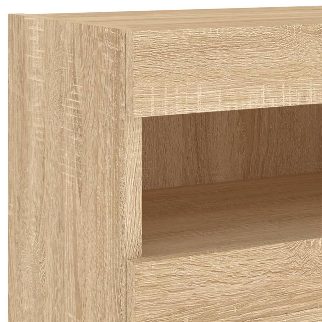 vidaXL Έπιπλο Τοίχου Τηλεόρασης με LED Sonoma Δρυς 40x30x40 εκ.