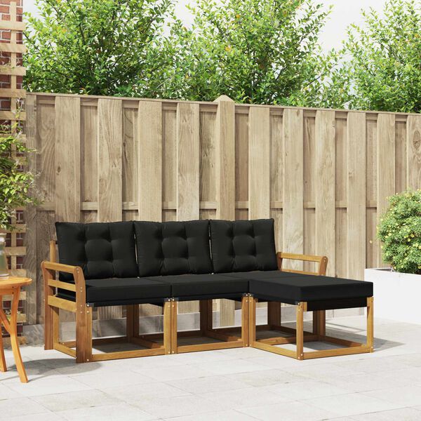 vidaXL &Sigma;&epsilon;&iota;&rho;ά &Kappa;&alpha;&nu;&alpha;&pi;έ &Epsilon;&xi;&omega;&tau;&epsilon;&rho;&iota;&kappa;&omicron;ύ &mu;&epsilon; &mu;&alpha;&xi;&iota;&lambda;ά&rho;&iota; 4 pcs &Phi;&upsilon;&sigma;&iota;&kappa;ό &kappa;&alpha;&iota; &Mu;&alpha;ύ&rho;&omicron;