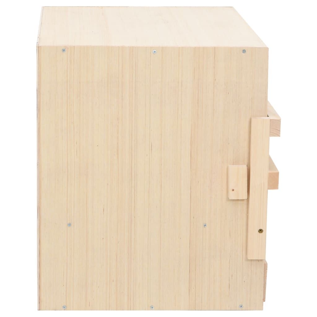vidaXL Φωλιά για Κότες με 2 Θέσεις 63x40x45 εκ. από Μασίφ Ξύλο Πεύκου