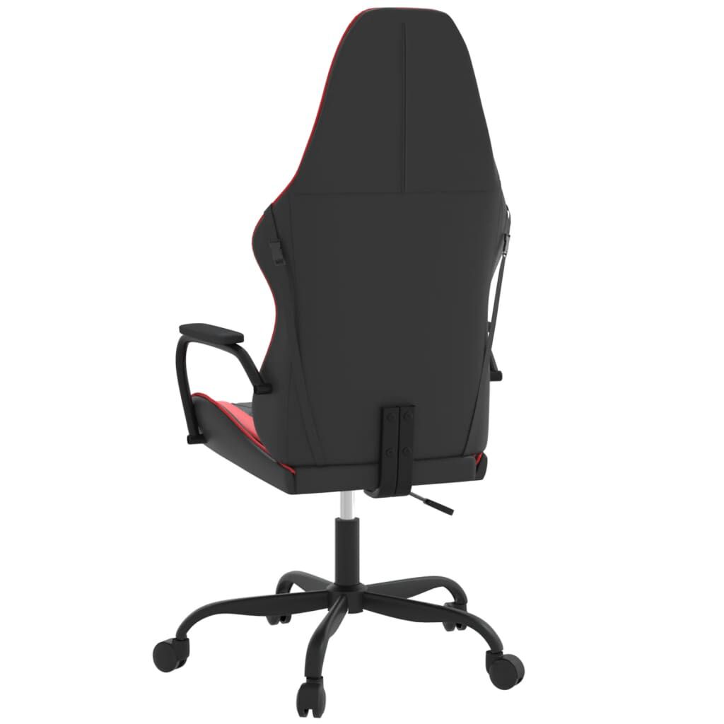 vidaXL Καρέκλα Gaming Μασάζ Μαύρο/Κόκκινο από Συνθετικό Δέρμα