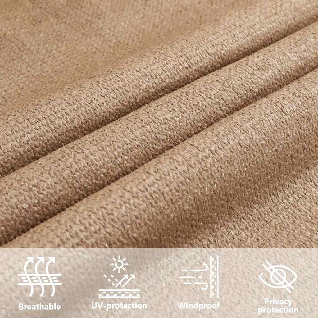 vidaXL Πανί Σκίασης Taupe 5 x 6 x 6 μ. από HDPE 160 γρ./μ²
