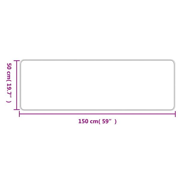 vidaXL Χαλί Διάδρομος Εμφάνιση Σιζάλ Ασημί 50 x 150 εκ.