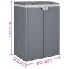 vidaXL Κάδος Απορριμμάτων με 2 Πόρτες Γκρι 65x45x88 εκ από Πολυπ/λένιο
