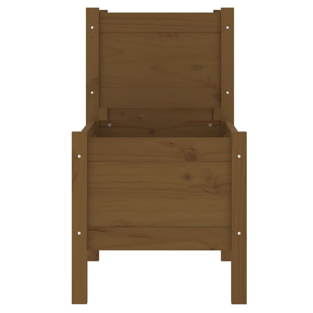 vidaXL Ζαρντινιέρα Καφέ Μελί 245,5 x 44 x 75 εκ. από Μασίφ Ξύλο Πεύκου