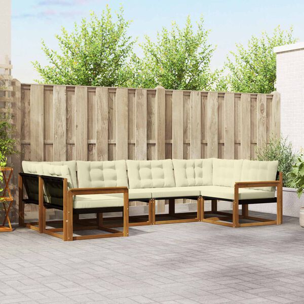 vidaXL &Sigma;&epsilon;&iota;&rho;ά &Kappa;&alpha;&nu;&alpha;&pi;έ &Epsilon;&xi;&omega;&tau;&epsilon;&rho;&iota;&kappa;&omicron;ύ &mu;&epsilon; &mu;&alpha;&xi;&iota;&lambda;ά&rho;&iota; 6 pcs &Phi;&upsilon;&sigma;&iota;&kappa;ό &kappa;&alpha;&iota; &Kappa;&rho;έ&mu;&alpha;