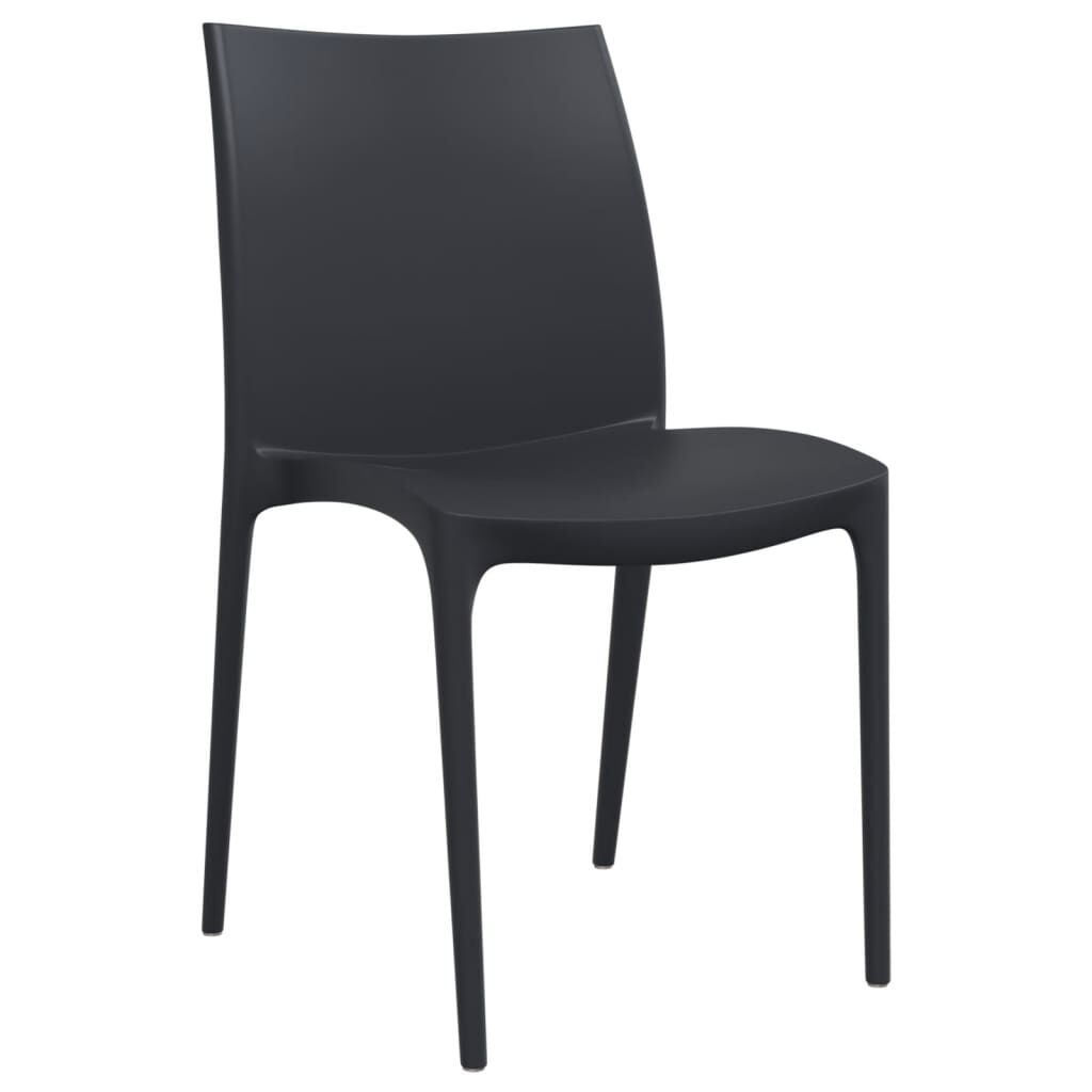 vidaXL Καρέκλες Κήπου 2 τεμ. Ανθρακί 50x46x80 εκ. από Πολυπροπυλένιο