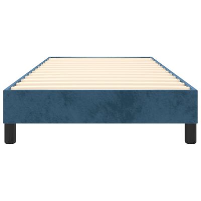 vidaXL Πλαίσιο Κρεβατιού Boxspring Σκούρο Μπλε 90x200 εκ. Βελούδινο