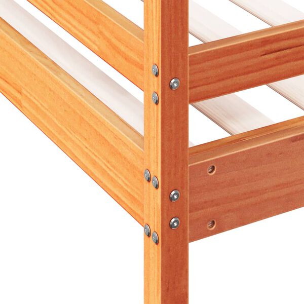 vidaXL Κουκέτα 90x200/140x200 εκ. Καφέ Κεριού από Μασίφ Ξύλο Πεύκου