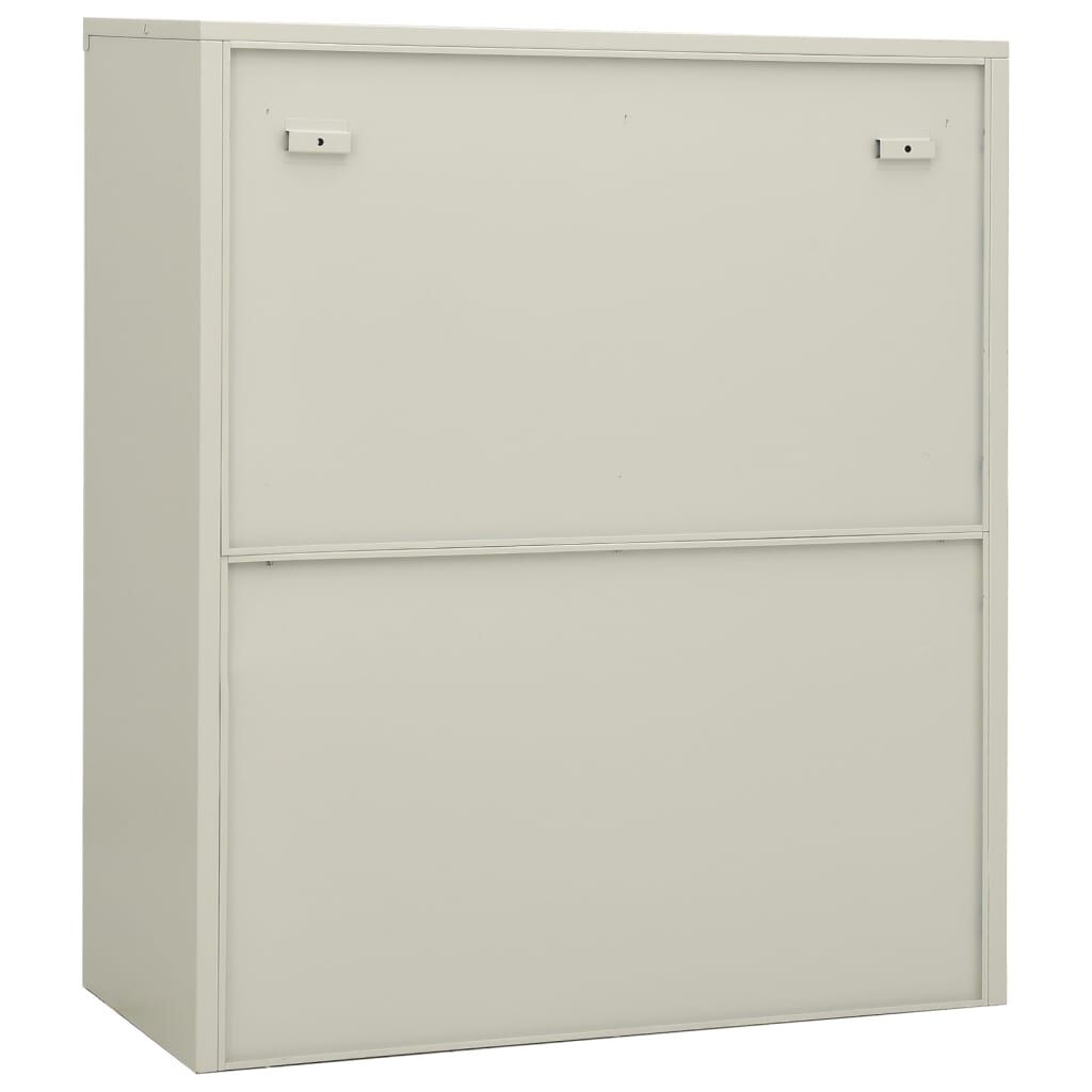 vidaXL Ντουλάπα Γραφείου 90 x 40 x 105 εκ. Ανοιχτό Γκρι Ατσάλινη