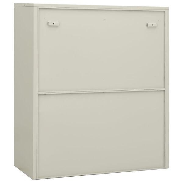 vidaXL Ντουλάπα Γραφείου 90 x 40 x 105 εκ. Ανοιχτό Γκρι Ατσάλινη