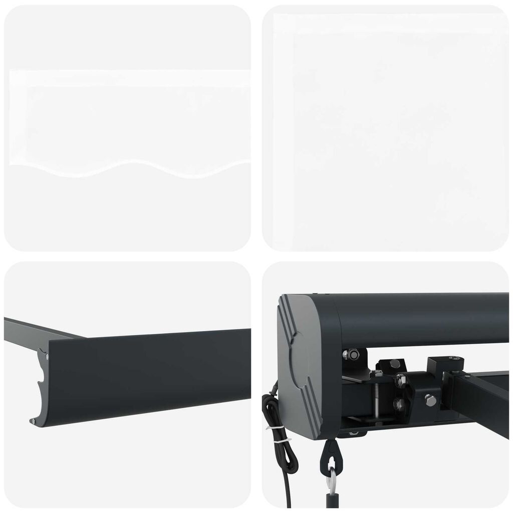 vidaXL Αυτόματη Ανασυρόμενη Τέντα Λευκή 500x300 cm