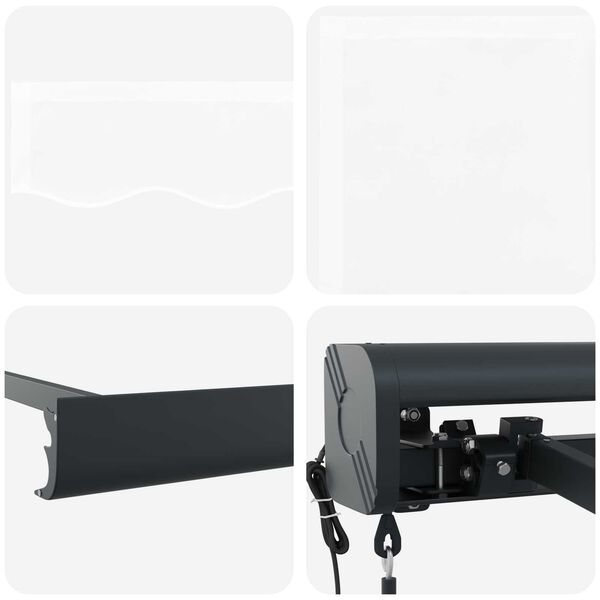 vidaXL Αυτόματη Ανασυρόμενη Τέντα Λευκή 500x300 cm