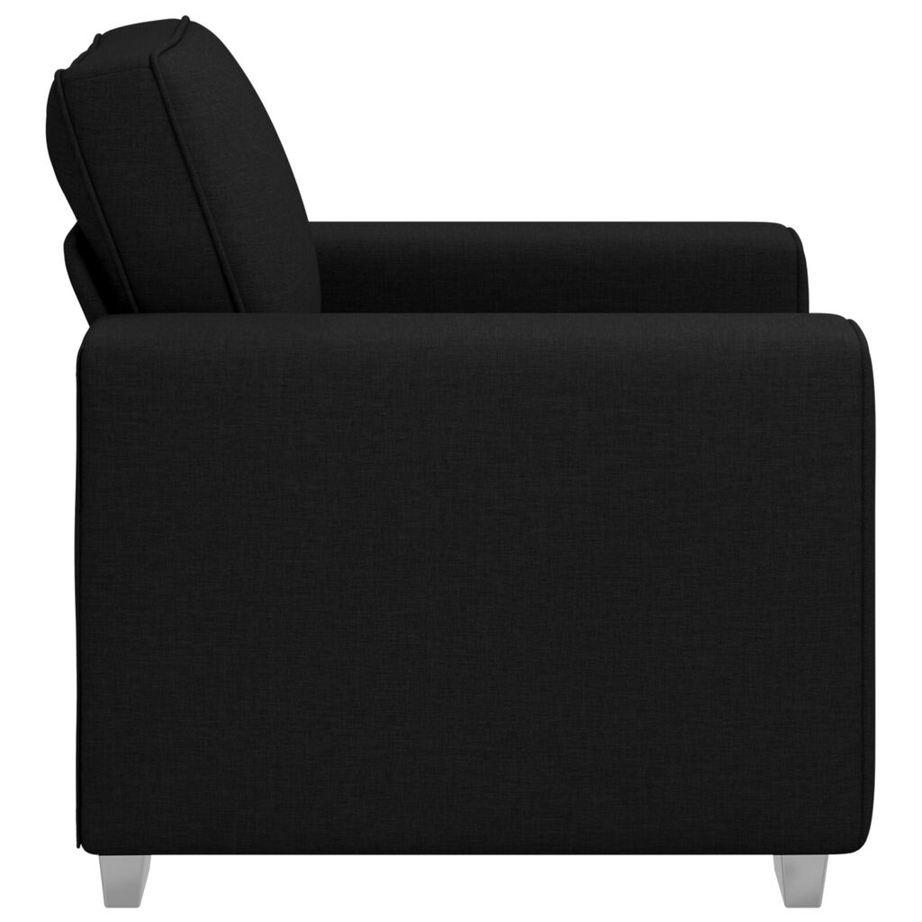 vidaXL Καναπές με μαξιλάρι Μαύρο 100 x 77 x 82 εκ ύφασμα