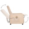 vidaXL Πολυθρόνα Μασάζ Κρεμ Υφασμάτινη