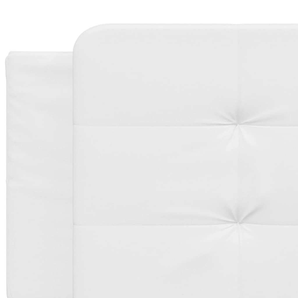 vidaXL Κρεβάτι με Στρώμα Λευκό 160x200εκ.από Συνθετικό Δέρμα