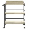 vidaXL Τρόλεϊ Κουζίνας Sonoma Δρυς 81,5x41x92,5 εκ. Επεξεργασμένο Ξύλο