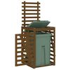 vidaXL Αποθ. Τροχήλατου Κάδου Μελί 84x90x128,5 εκ. Μασίφ Ξύλο Πεύκου
