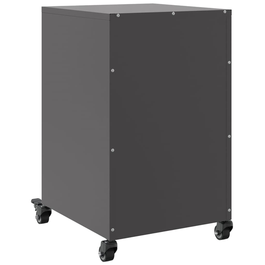 vidaXL Κομοδίνο Μαύρο 36x39x59 εκ. από Χάλυβα