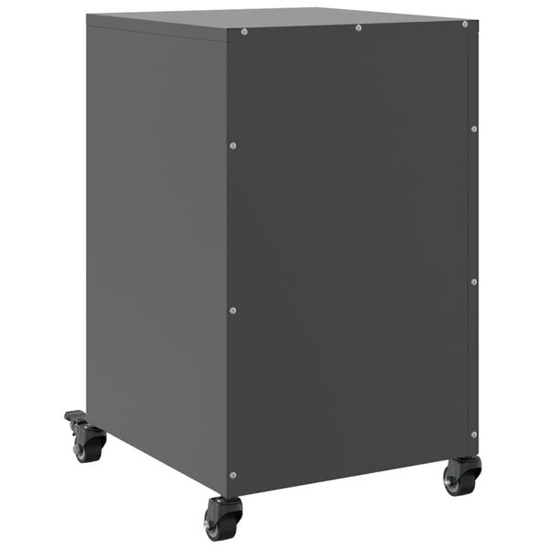 vidaXL Κομοδίνο Μαύρο 36x39x59 εκ. από Χάλυβα