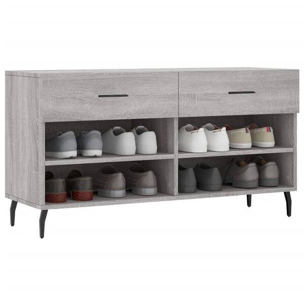 vidaXL Παπουτσοθήκη Γκρι Sonoma 102x35x55 εκ. από Επεξεργασμένο Ξύλο