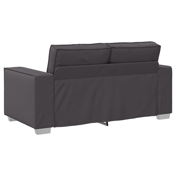 vidaXL Καναπές Loveseat 160 εκ με μαξιλάρι Γκρι Τεχνητό δέρμα