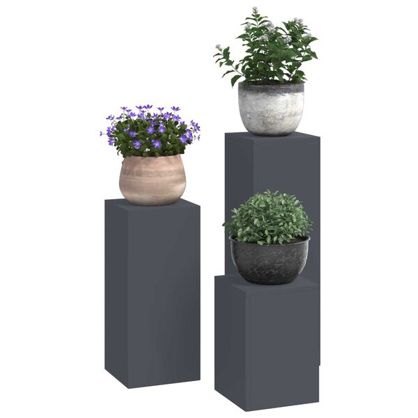 vidaXL Στήριξη φυτών 3 pcs Ανθρακί 24 x 24 x 75 εκ. Ατσάλι