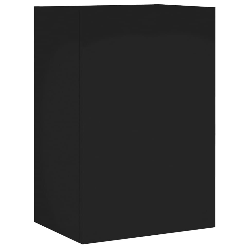 vidaXL Έπιπλα Τηλεόρασης Τοίχου 2 τεμ Μαύρα 40,5x30x60εκ Επεξ. Ξύλο