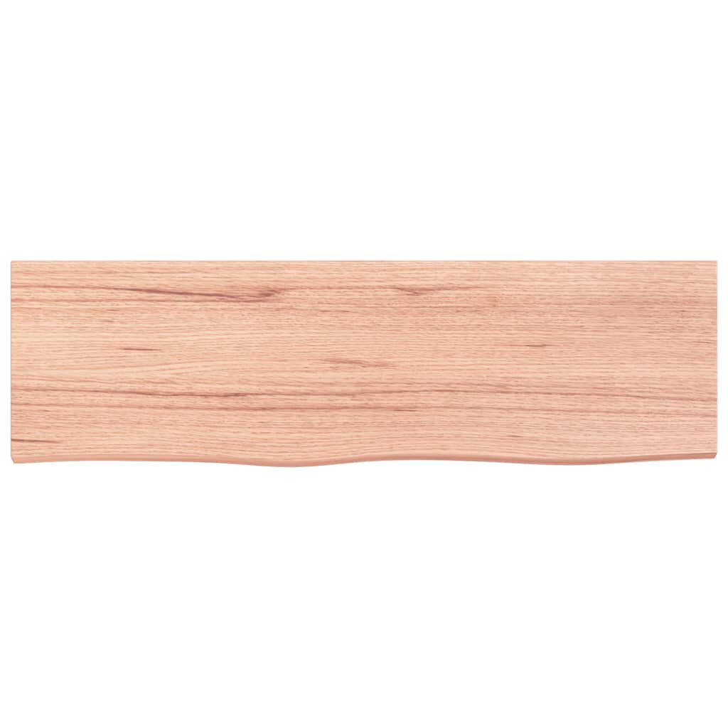 vidaXL Ράφι Τοίχου Ανοιχτό Καφέ 100x30x(2-6)εκ. Επεξ. Μασίφ Ξύλο Δρυός