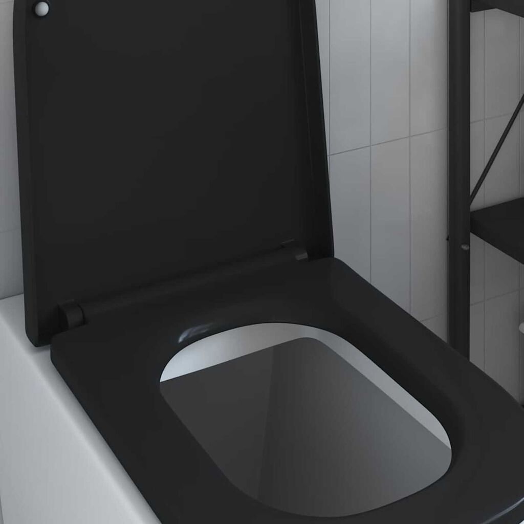 vidaXL Κάθισμα τουαλέτας γρήγορης απελευθέρωσης Μαύρο