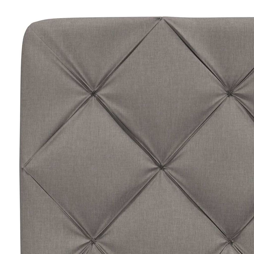 vidaXL Κρεβάτι με Στρώμα Taupe 90x200 εκ. Υφασμάτινο