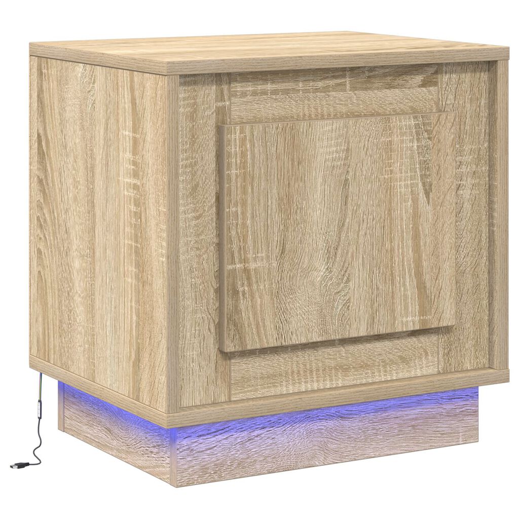vidaXL Κομοδίνα Σετ 2 Sonoma oak Επεξεργασμένο ξύλο 44 x 34.5 x 45 εκ