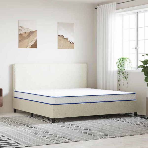 vidaXL Στρώμα με Αφρό Μνήμης Λευκό 200x200x17 εκ. μαλακό