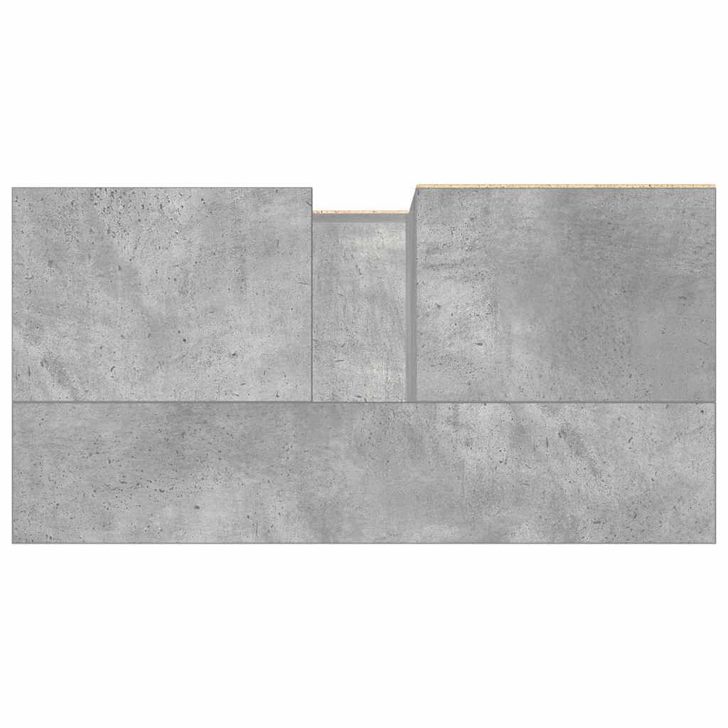 vidaXL Ντουλάπι Μπάνιου Γκρι Σκυροδέματος 65x33x60 εκ. Επεξ. Ξύλο