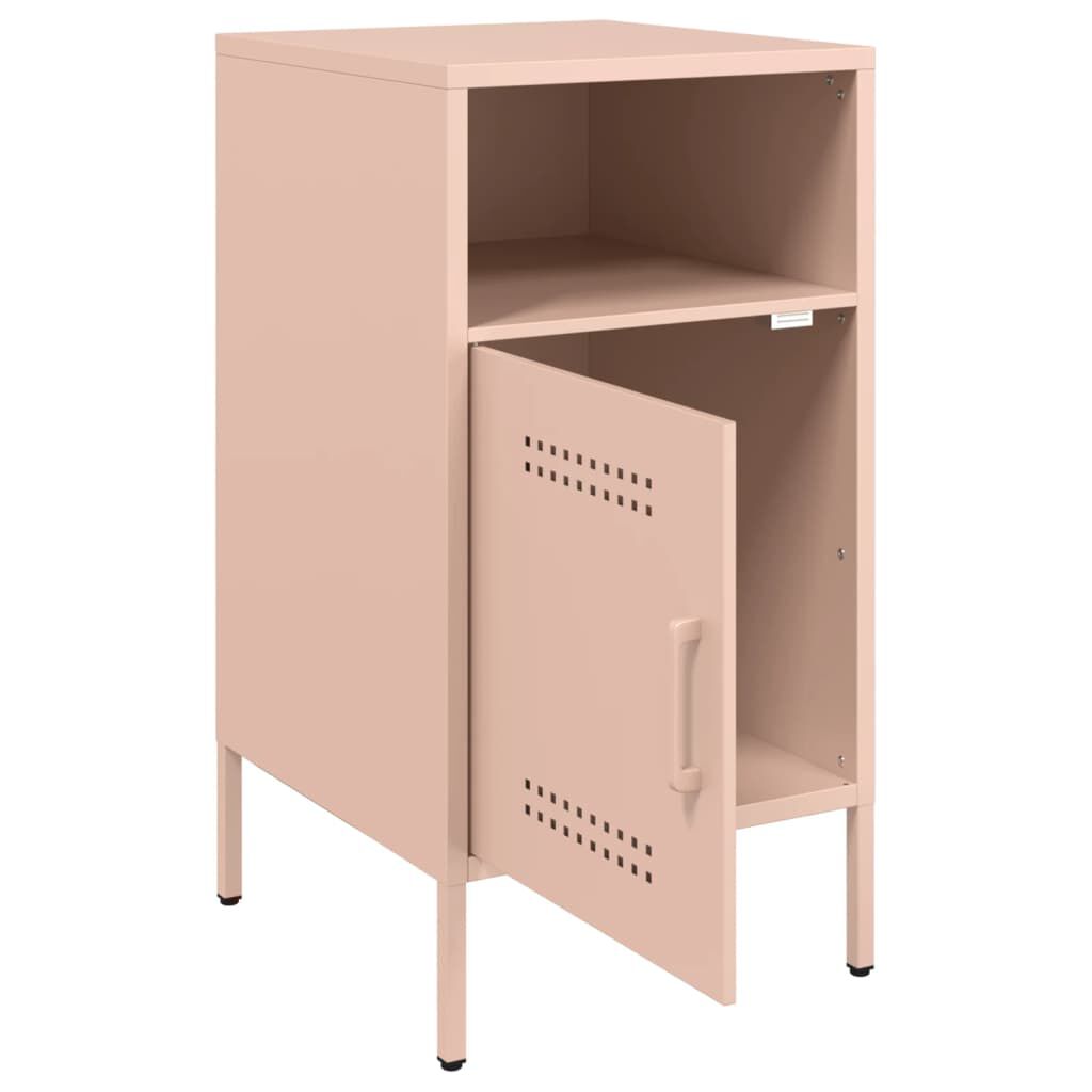 vidaXL Κομοδίνο Ροζ 36x39x68 εκ. από Χάλυβα