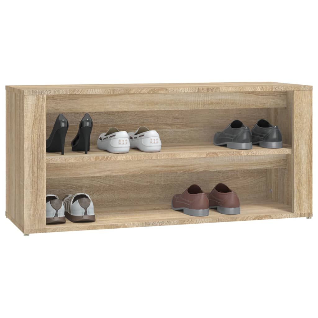 vidaXL Παπουτσοθήκη Sonoma Δρυς 100 x 35 x 45 εκ. Επεξεργασμένο Ξύλο
