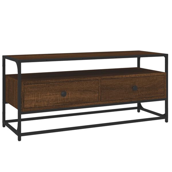 vidaXL Έπιπλο Τηλεόρασης Καφέ Δρυς 100x35x45 εκ. Επεξεργασμένο Ξύλο