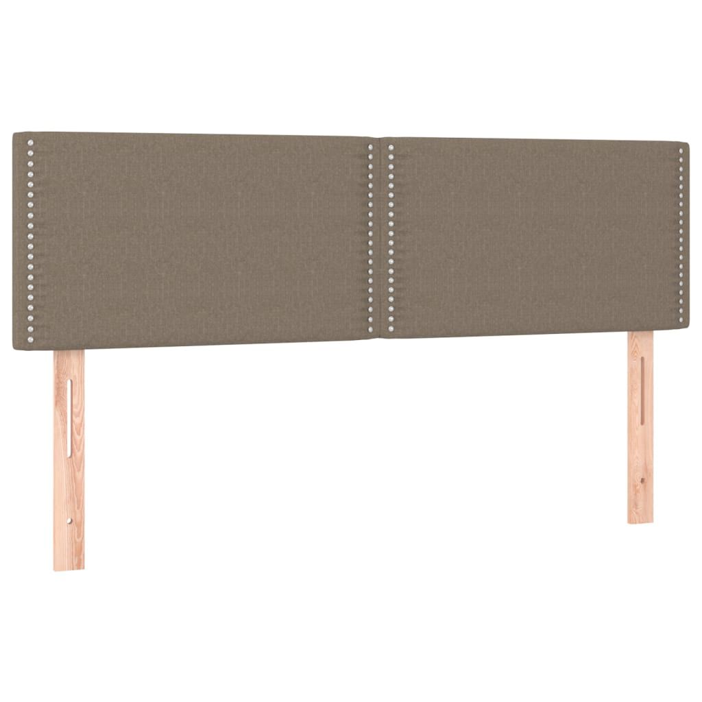 vidaXL Κρεβάτι Boxspring με Στρώμα Taupe 140x200 εκ. Υφασμάτινο