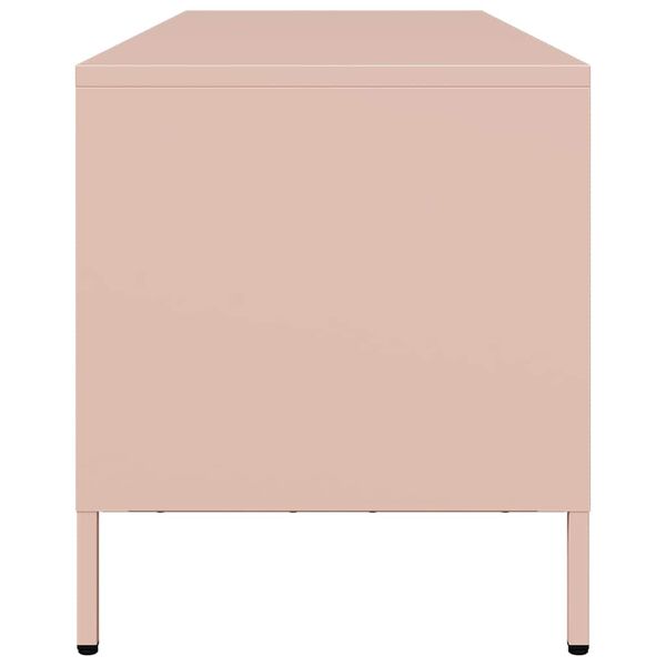 vidaXL Έπιπλο Τηλεόρασης Ροζ 135x39x43,5 εκ. Ατσάλι Ψυχρής Έλασης