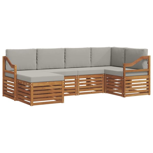 vidaXL &Sigma;&epsilon;&tau; &Kappa;&alpha;&nu;&alpha;&pi;έ 6 pcs &Phi;&upsilon;&sigma;&iota;&kappa;ό &kappa;&alpha;&iota; &Alpha;&nu;&omicron;&iota;&chi;&tau;ό &Gamma;&kappa;&rho;&iota; &Sigma;&tau;&epsilon;&rho;&epsilon;ό &Xi;ύ&lambda;&omicron; &Alpha;&kappa;&alpha;&kappa;ί&alpha;&sigmaf;