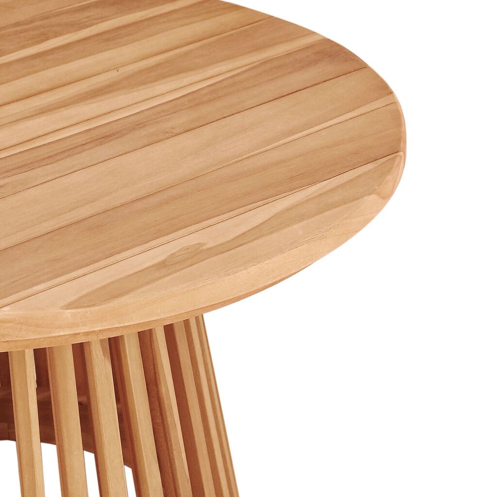 vidaXL Τραπέζι Καφέ Κήπου Ø70x40 εκ Μασίφ Ξύλο Teak