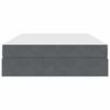 vidaXL Κρεβάτι με αποθηκευτικό χώρο και στρώμα με στρώμα Σκούρο Γκρι