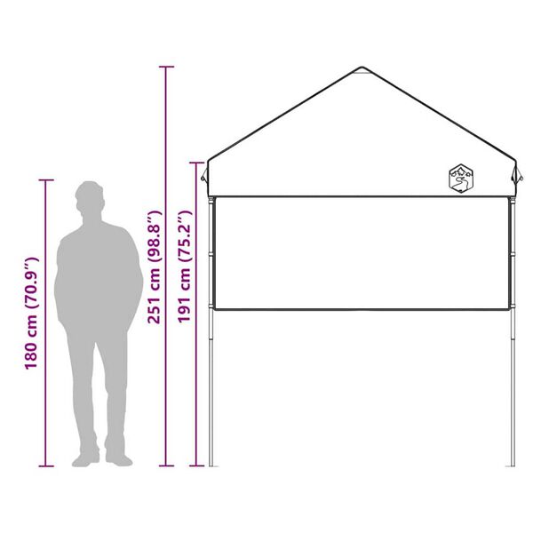 vidaXL Σκηνή Canopy Pop-up Πράσινο 200 x 200 cm ύφασμα
